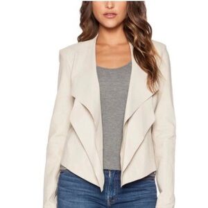 Lamarque Zura 3 Leather Jacket With Stretchy Panels Sand Size 4